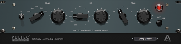 Plug-in de efeitos Apogee FX Rack Pultec MEQ-5 (Produto digital) - 1