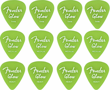 Pick Fender 351 Glow In The Dark 12 Pack Pick - 1