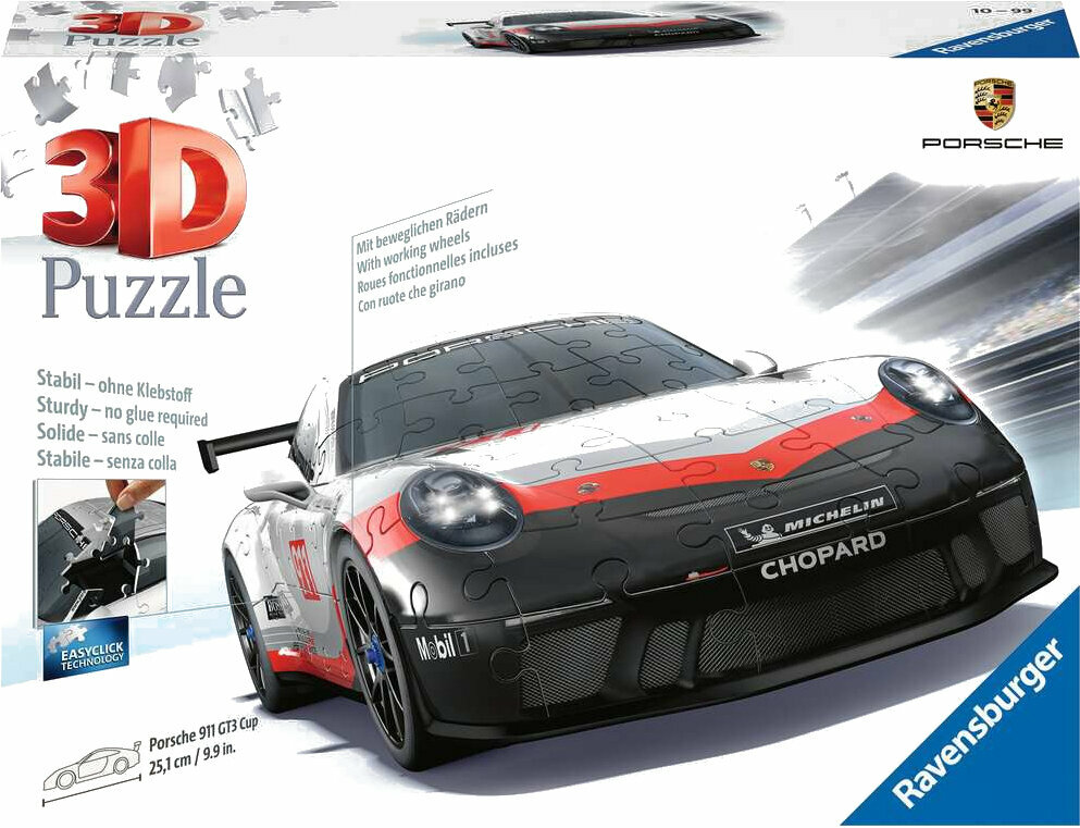 Puzzle - Ravensburger 3D Puzzle Porsche Gt3 Cup 108 Teile