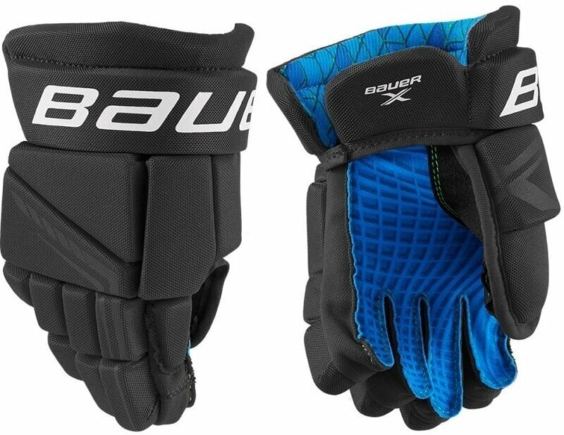 Hokejové rukavice Bauer S21 X YTH 8 Black/White Hokejové rukavice