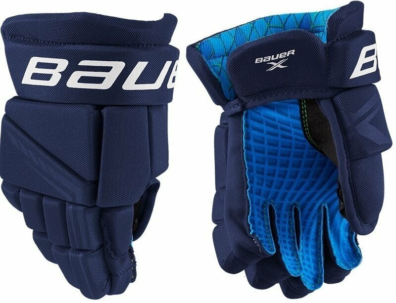 Hokejové rukavice Bauer S21 X YTH 9 Navy Hokejové rukavice