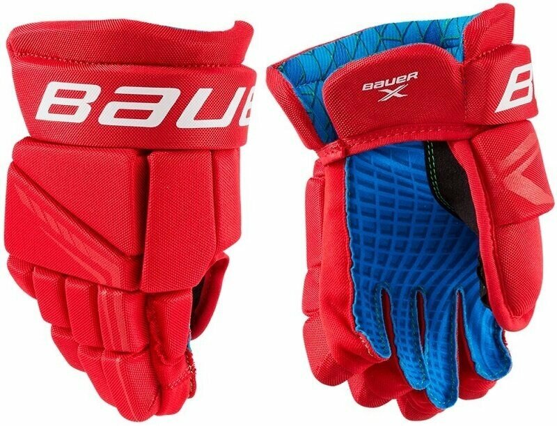 Hokejové rukavice Bauer S21 X YTH 8 Red Hokejové rukavice