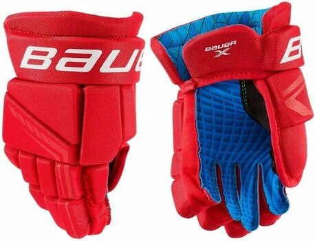 Hockey Gloves Bauer S21 X YTH 8 Red Hockey Gloves - 1