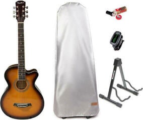 Jumbo Elektro-Akustikgitarren Pasadena SG026C 38 EQ SET Vintage Sunburst Jumbo Elektro-Akustikgitarren