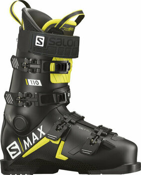 Alpine skistøvler Salomon S/Max 112 Black/Acid Green/White 28/28,5 Alpine skistøvler - 1