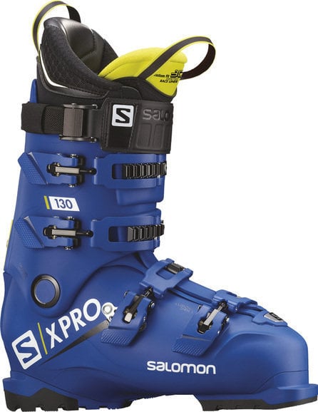 Обувки за ски спускане Salomon X Pro Race Blue/Acid Green/Black 27/27,5 Обувки за ски спускане