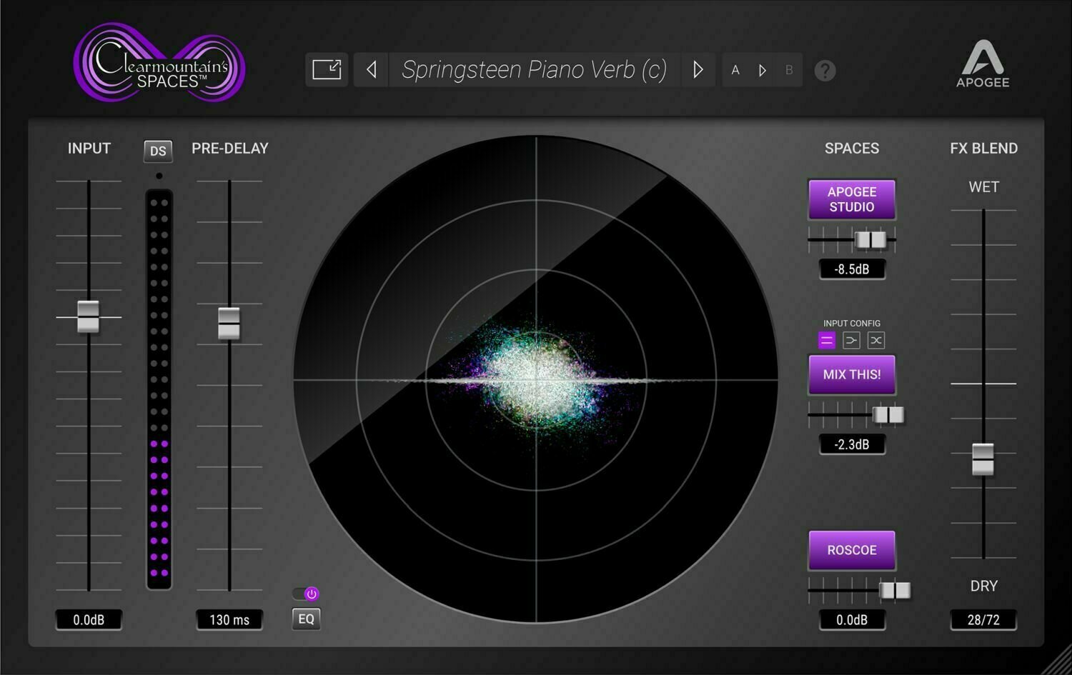 Studiový softwarový Plug-In efekt Apogee FX Clearmountain's Spaces (Digitální produkt)