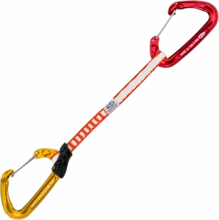 Mousqueton escalade Climbing Technology Fly -Weight EVO DY Dégainer rapidement Red/Gold Wire Straight Gate 17.0