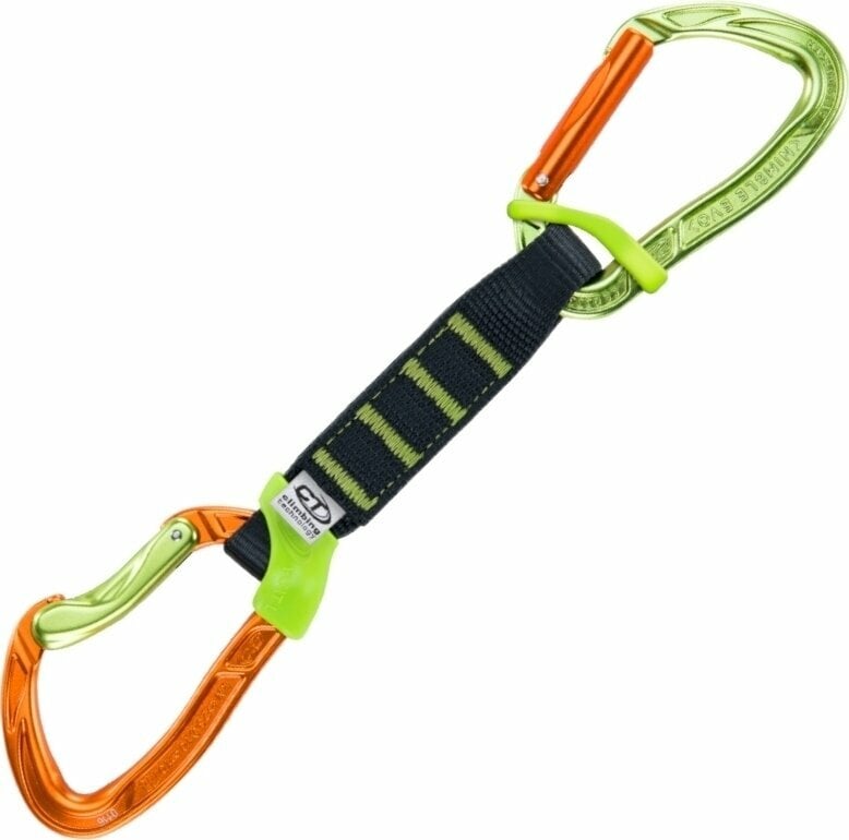 Karbinhakar för klättring Climbing Technology Nimble EVO Pro NY Quickdraw Green/Orange Solid Straight/Solid Bent Gate 12.0