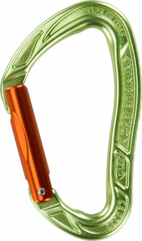 Karbinhakar för klättring Climbing Technology Nimble EVO S D Carabiner Green/Orange Solid Straight Gate