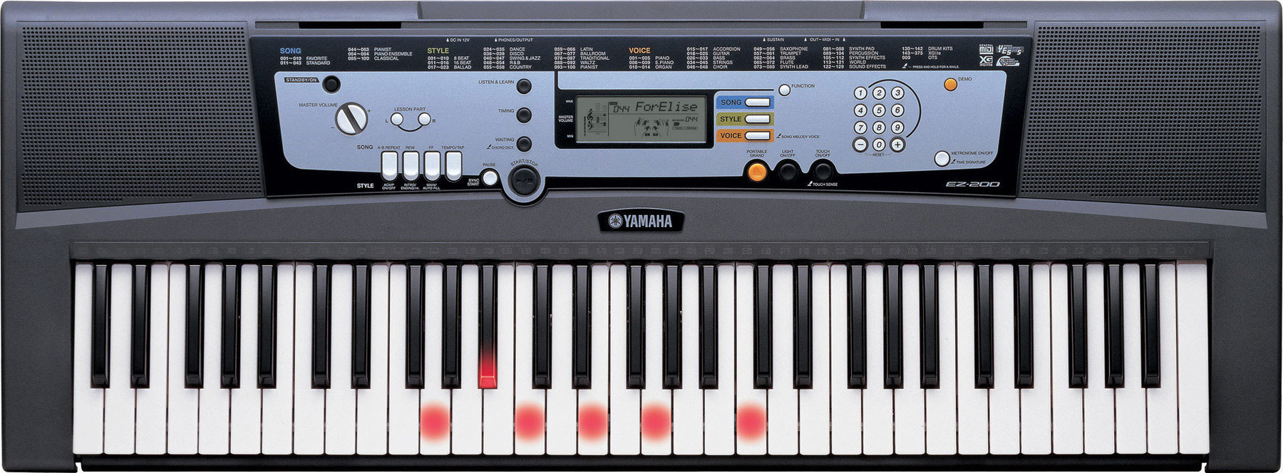 Keyboard met aanslaggevoeligheid Yamaha EZ 200