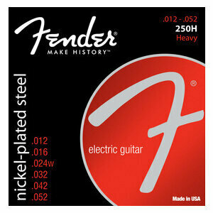 Cordes pour guitares électriques Fender 250H Nickel-Plated Steel Heavy 12-52 - 1