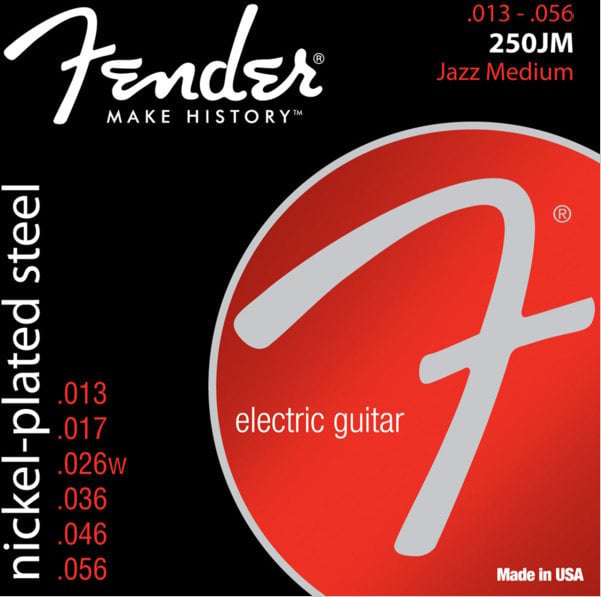 Cordes pour guitares électriques Fender 250JM Jazz Medium 13-56