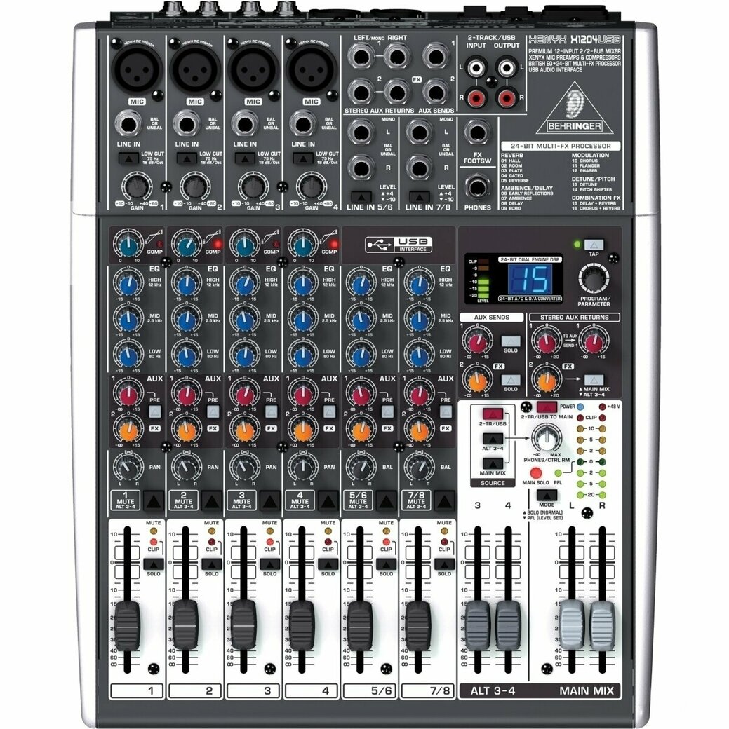 Behringer XENYX X 1204 USB Mixing Desk - Muziker