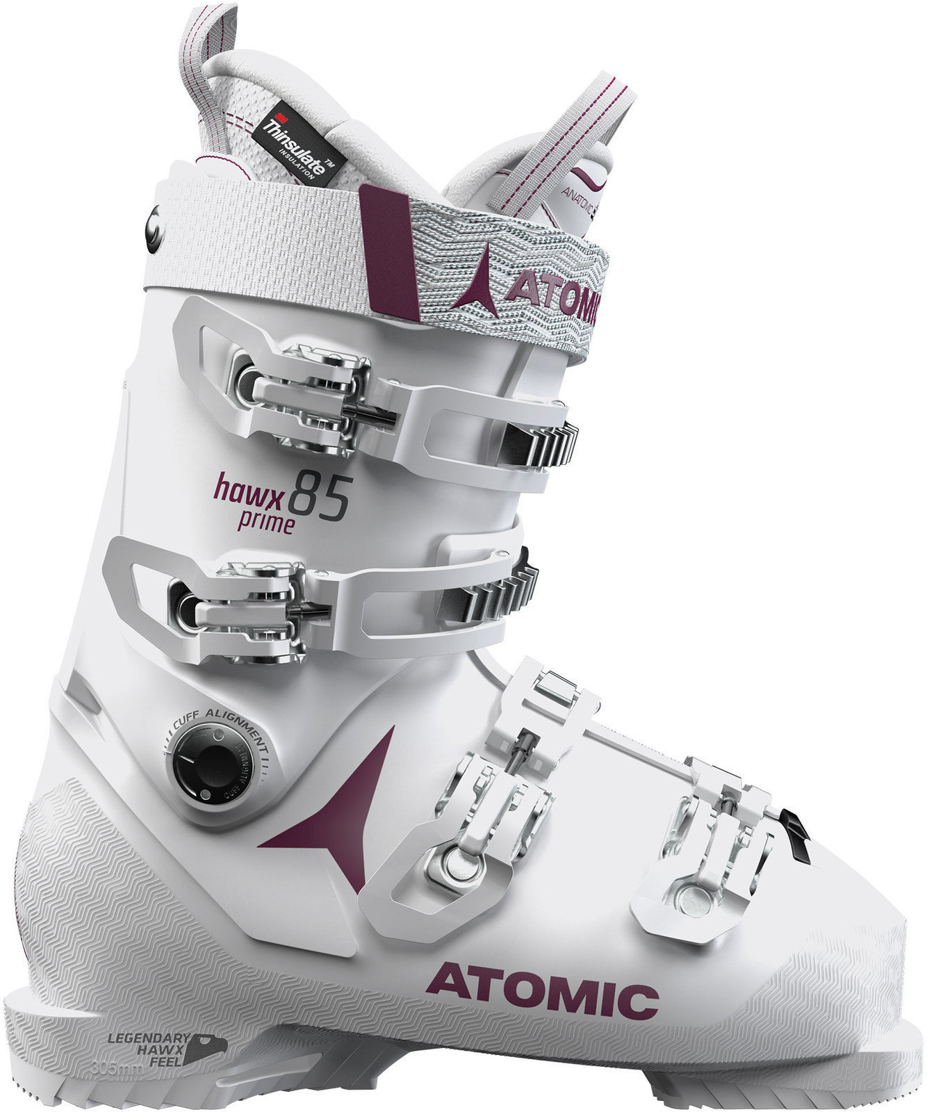Clăpari de schi alpin Atomic Hawx Prime 85 W White/Purple 24-24.5 18/19