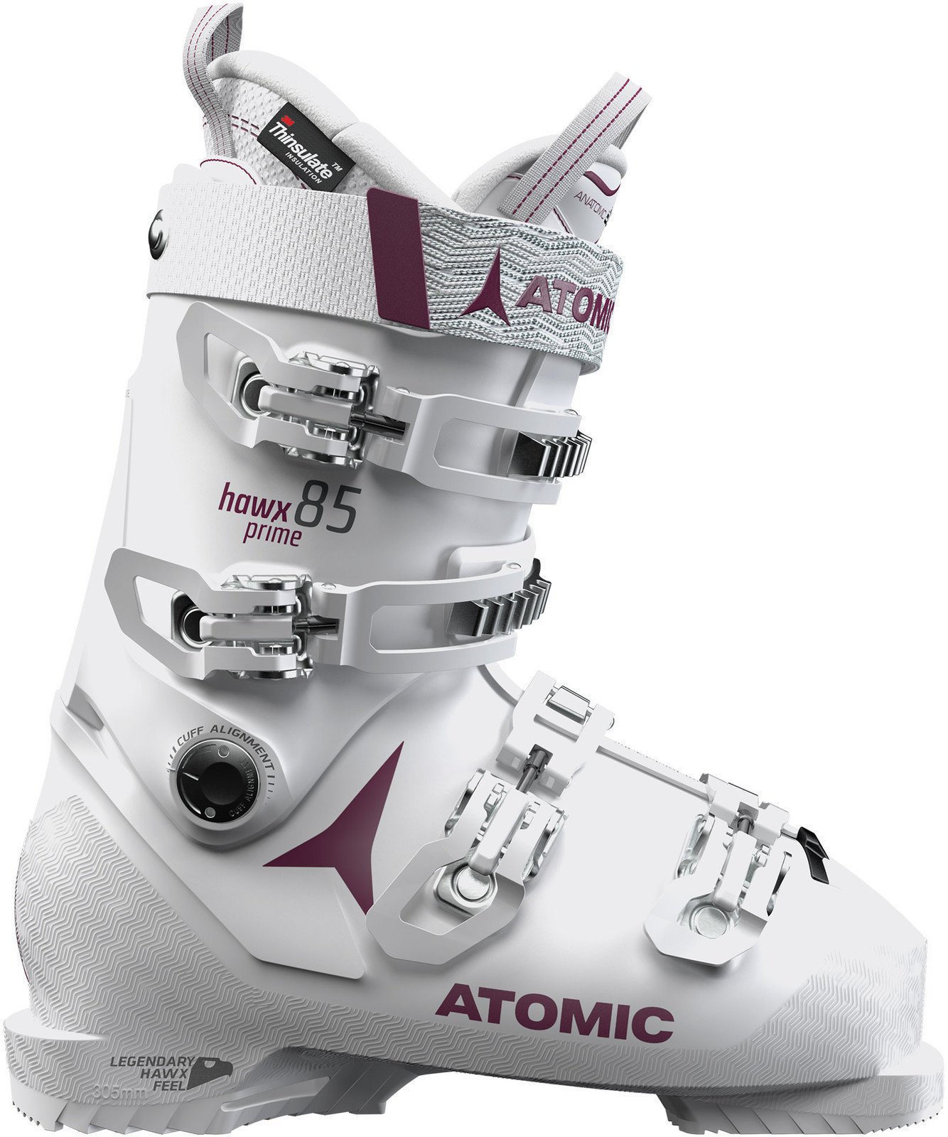 Chaussures de ski alpin Atomic Hawx Prime 85 W White/Purple 25-25.5 18/19