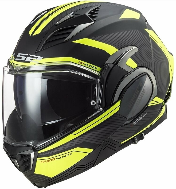 Capacete LS2 FF900 Valiant II Revo Matt Black-H-V Yellow M Capacete