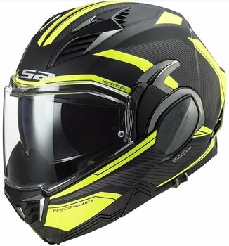 Casque LS2 FF900 Valiant II Revo Matt Black-H-V Yellow M Casque - 1