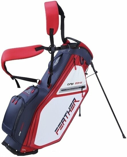 Borsa da golf Stand Bag Big Max Dri Lite Feather Navy/Red/White Borsa da golf Stand Bag