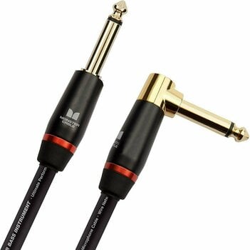 Instrumentenkabel Monster Cable Prolink Bass 12FT Instrument Cable Schwarz 3,6 m  Winkelklinke - Gerade Klinke  - 1