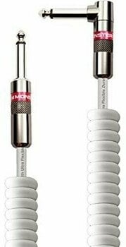 Инструментален кабел Monster Cable Prolink Classic 12FT Coiled Instrument Cable Бял 3,5 m Ъглов - Директен - 1