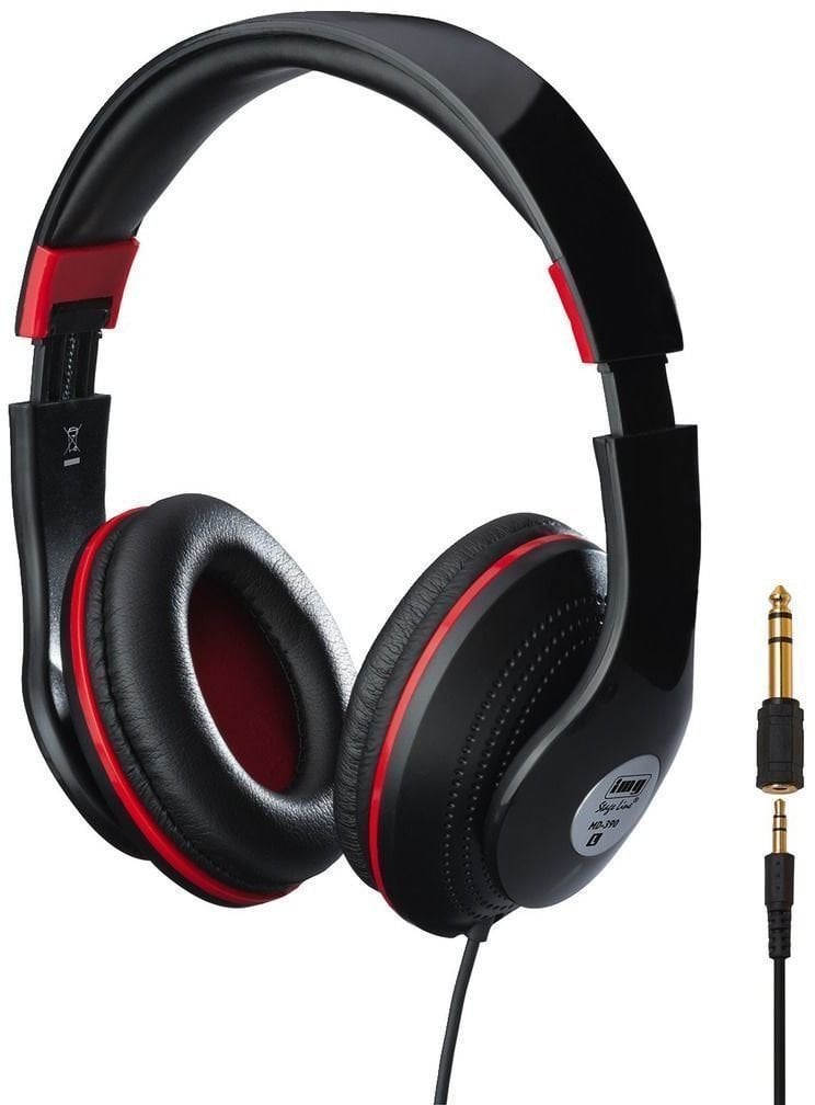 On-ear Headphones Monacor MD-390 Black