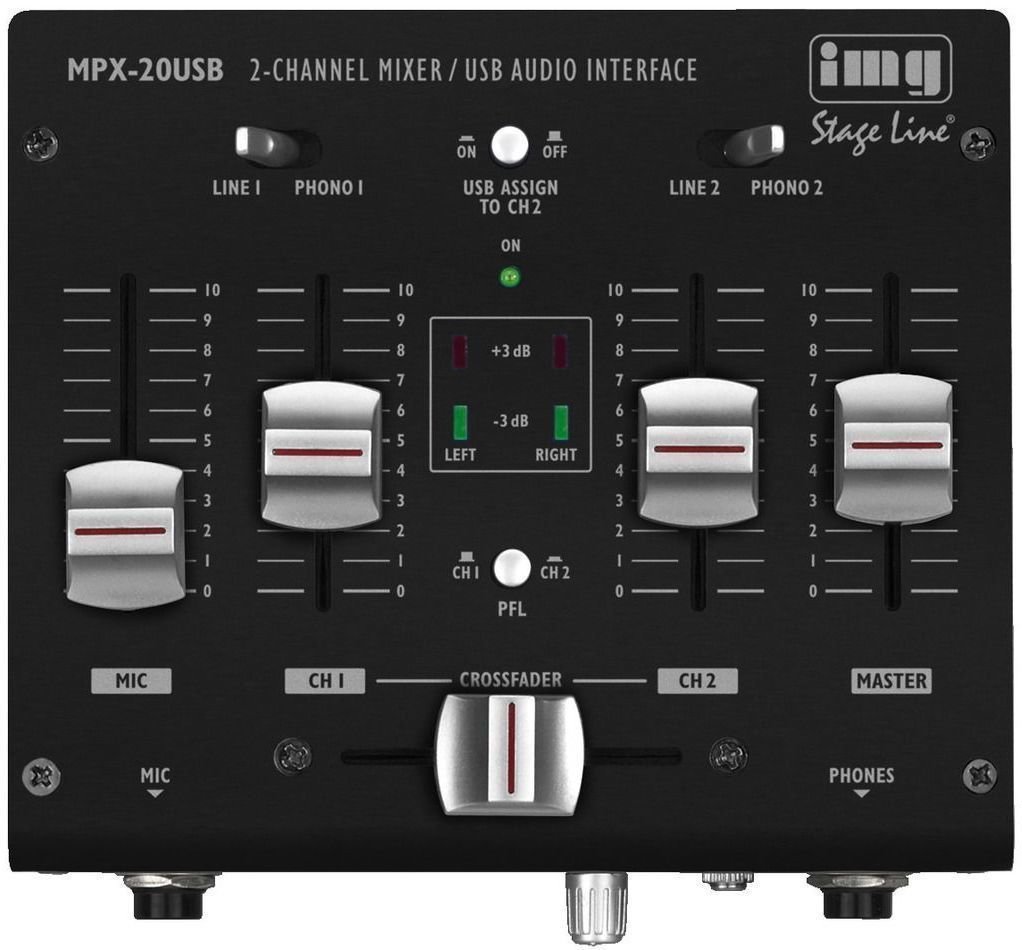 DJ-mengpaneel IMG Stage Line MPX-20USB DJ-mengpaneel