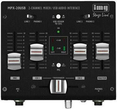 DJ-mengpaneel IMG Stage Line MPX-20USB DJ-mengpaneel - 1