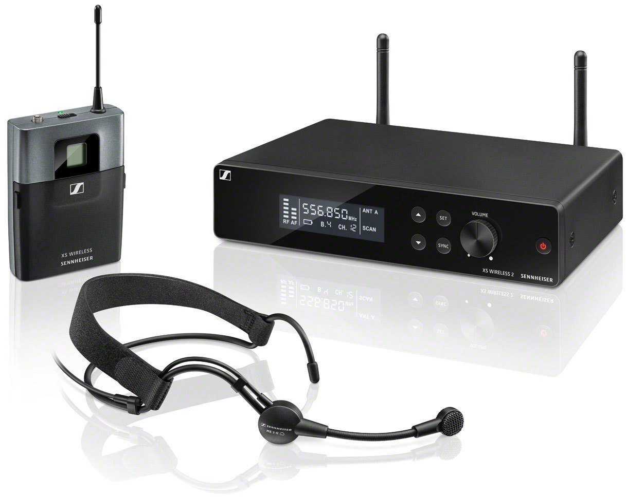 Draadloos Headset-systeem Sennheiser XSW 2-ME3 B: 614-638 MHz