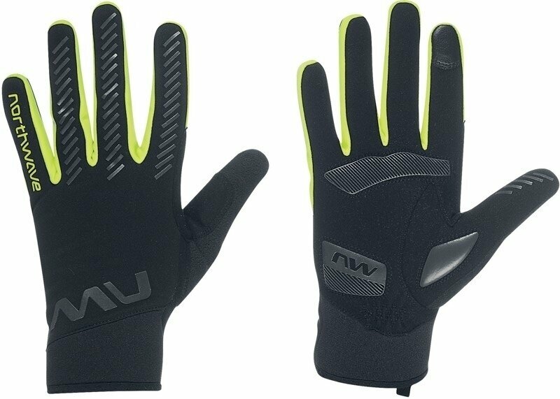 Велосипед-Ръкавици Northwave Active Gel Glove Black/Yellow Fluo XL Велосипед-Ръкавици