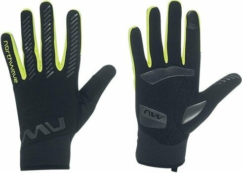 Cyklistické rukavice Northwave Active Gel Glove Black/Yellow Fluo XL Cyklistické rukavice - 1