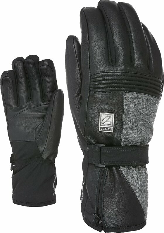 Ski-handschoenen Level Ace Black/Grey 8 Ski-handschoenen