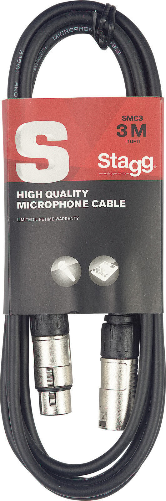 Microphone Cable Stagg SMC3 Black 3 m