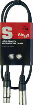 Mikrofonní kabel Stagg SMC1 Černá 100 cm - 1