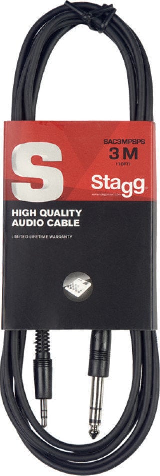Audió kábel Stagg SAC3MPSPS 3 m Audió kábel