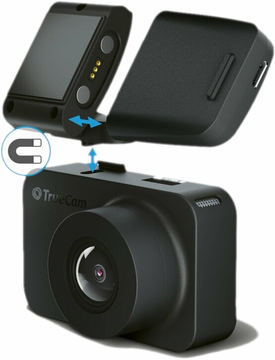 Dash Cam / autokamera TrueCam M5 GPS WiFi with Speed Camera Alert Musta Dash Cam / autokamera