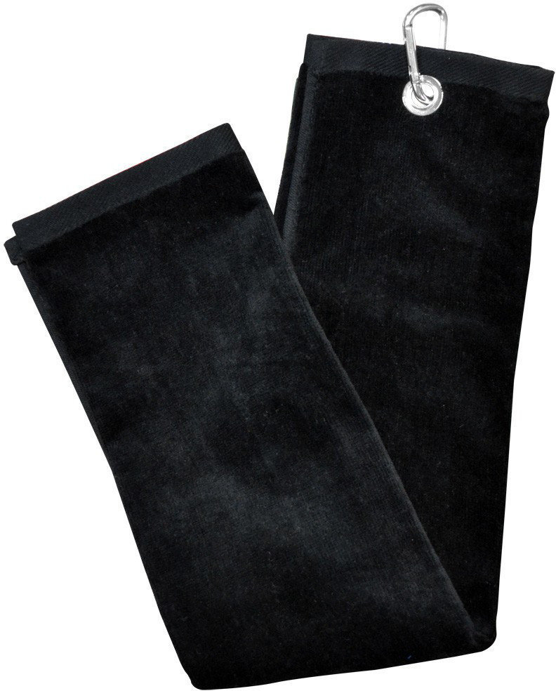 Handtuch Longridge Blank Luxury 3 Fold Golf Towel Black