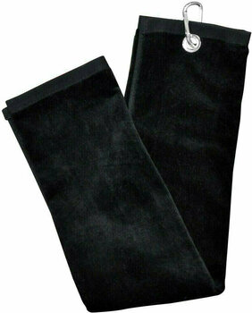 Towel Longridge Blank Luxury 3 Fold Golf Towel Black - 1