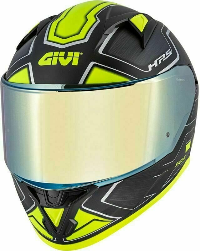 Helm Givi 50.6 Sport Deep Matt Titanium/Yellow 2XL Helm (Zo goed als nieuw)