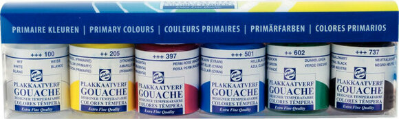 Peinture à la gouache
 Talens Extra Fine Set Ensemble de peintures à la gouache 6 x 16 ml - 1