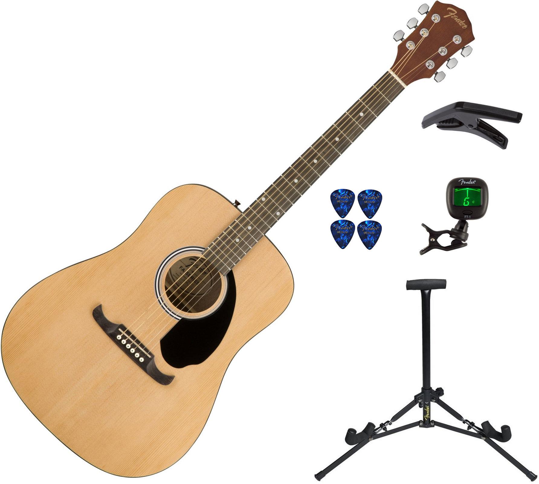 Akustična gitara Fender FA-125 Acoustic Natural PACK Natural