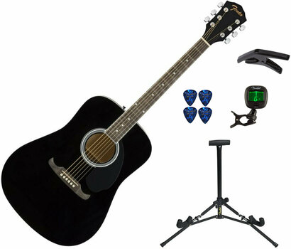Acoustic Guitar SET Fender FA-125 Black PACK - 1