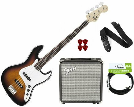 E-Bass Fender Squier Affinity Jazz Bass Sunburst RW PACK - 1
