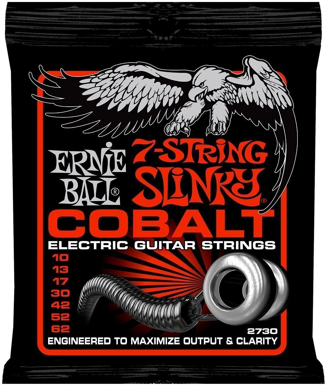 Cordes pour guitares électriques Ernie Ball 2730 Slinky Cobalt 7-String