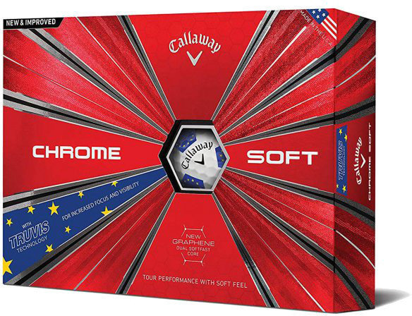 Golfball Callaway Chrome Soft 18 Truvis Balls Gold/Star