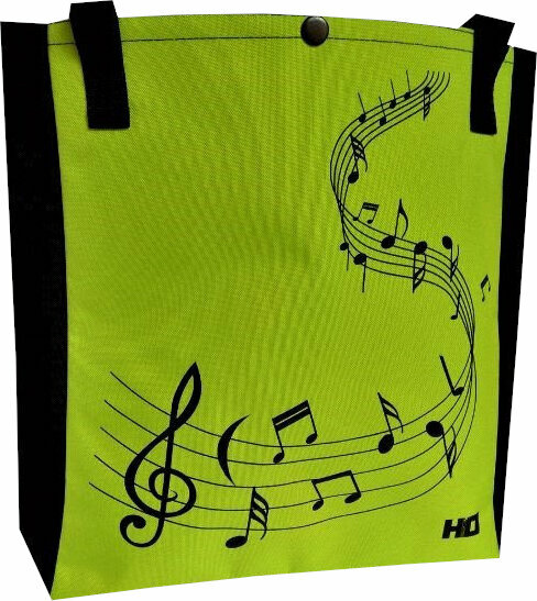 Plastic tas Hudební Obaly H-O Melody Green Neon-Black Bag