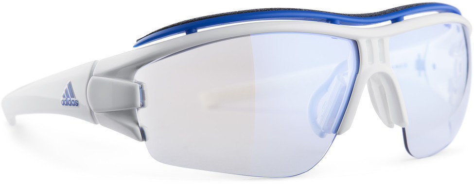 Lunettes de sport Adidas Evil Eye Halfrim Pro L White Shiny/Vario Blue Mirror