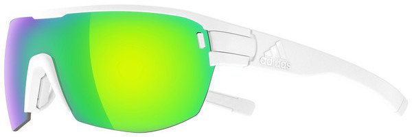 Sport Glasses Adidas Zonyk Aero Midcut L White Matt/Green Mirror