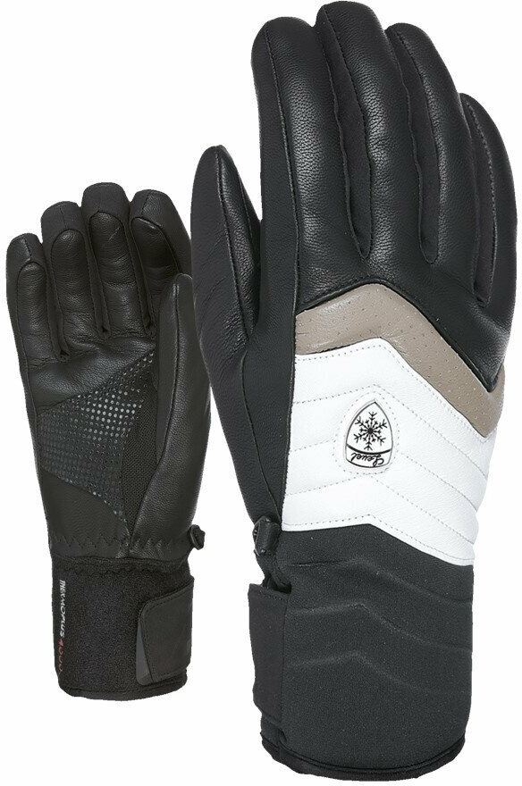 Lyžařské rukavice Level Maya Black/White 7,5 Lyžařské rukavice