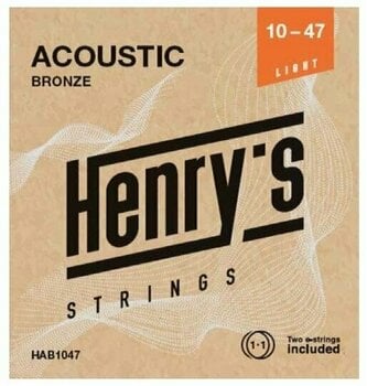 Struny do gitary akustycznej Henry's Bronze 10-47 - 1